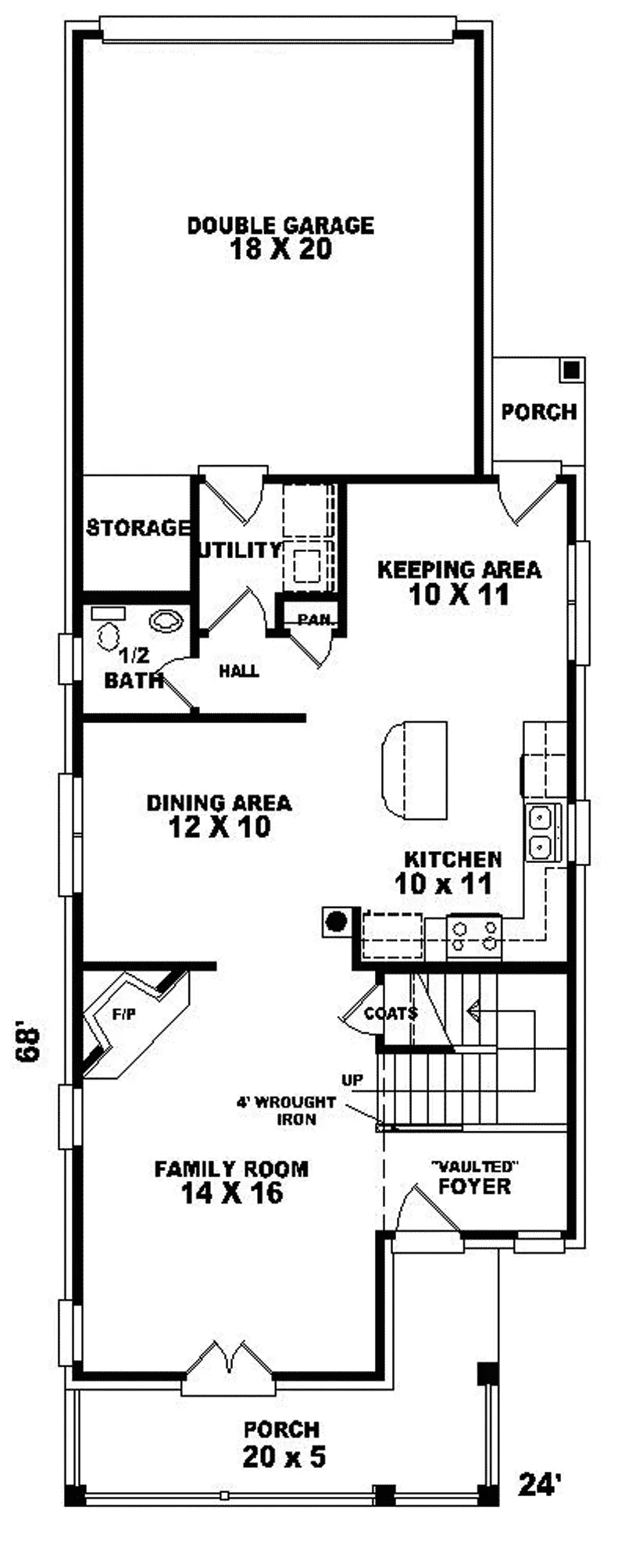 Country House Plan First Floor - Kennerley Manor Southern Home 087D-0186 - Search House Plans and More