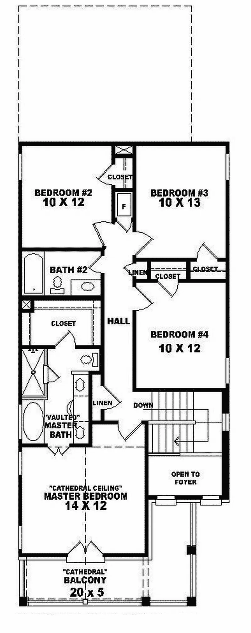 Country House Plan Second Floor - Kennerley Manor Southern Home 087D-0186 - Search House Plans and More