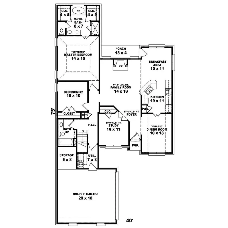 Southern House Plan First Floor - Barclay Woods Traditional Home 087D-0191 - Search House Plans and More