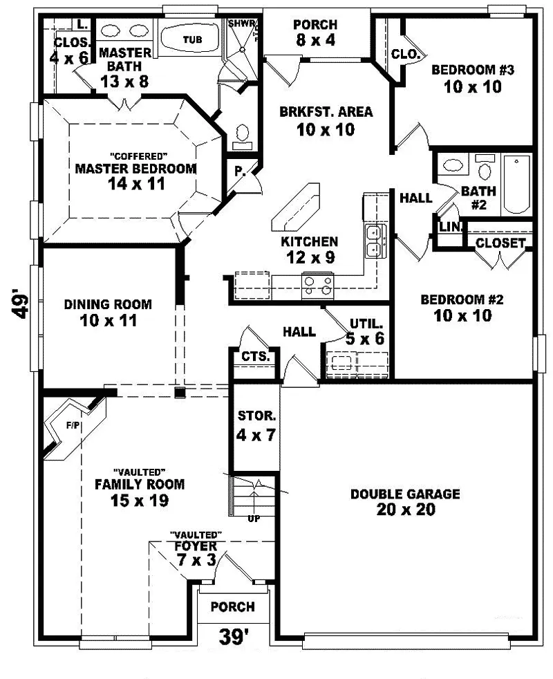 Traditional House Plan First Floor - Borgmann Narrow Lot Home 087D-0201 - Search House Plans and More