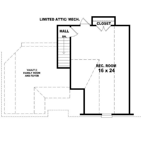 Country House Plan Second Floor - Borgmann Narrow Lot Home 087D-0201 - Search House Plans and More