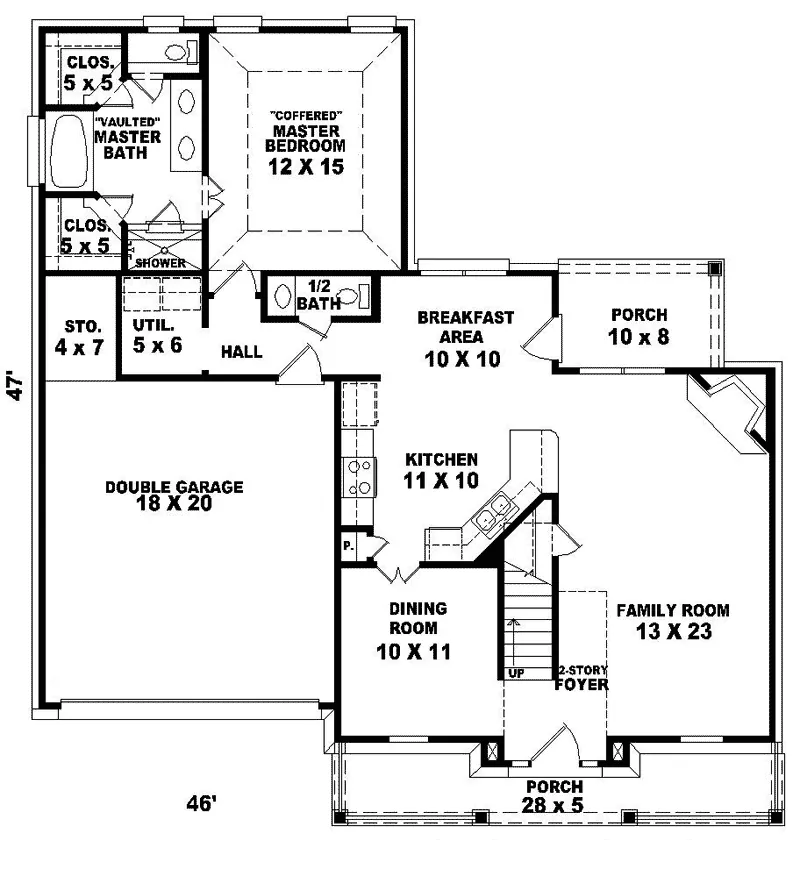 Traditional House Plan First Floor - Malachite Colonial Home 087D-0209 - Shop House Plans and More
