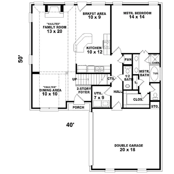 Southern House Plan First Floor - 087D-0211 - Shop House Plans and More