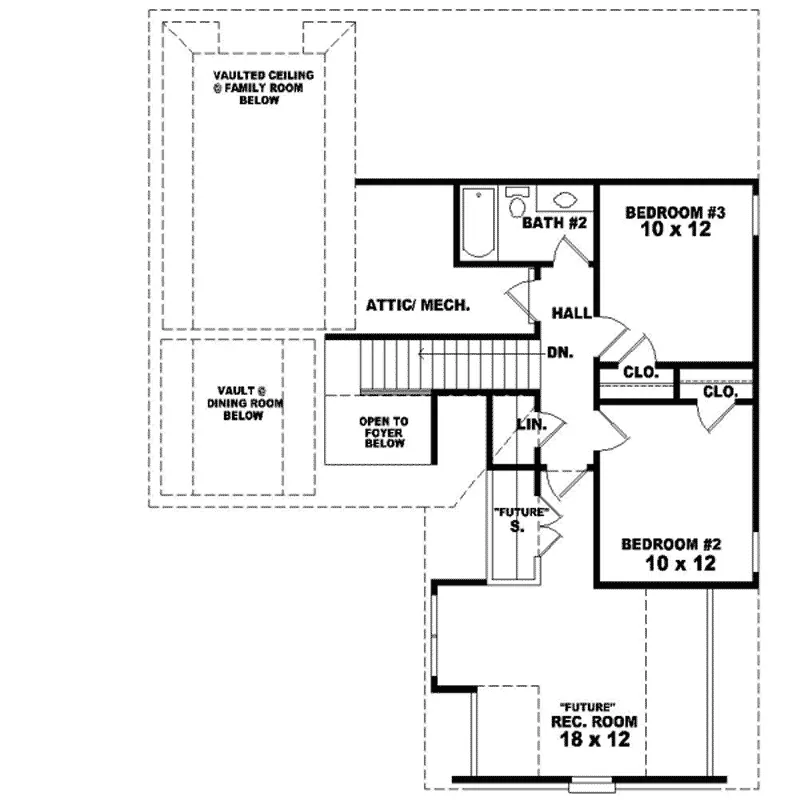 Traditional House Plan Second Floor - Rosemar Traditional Home 087D-0212 - Shop House Plans and More