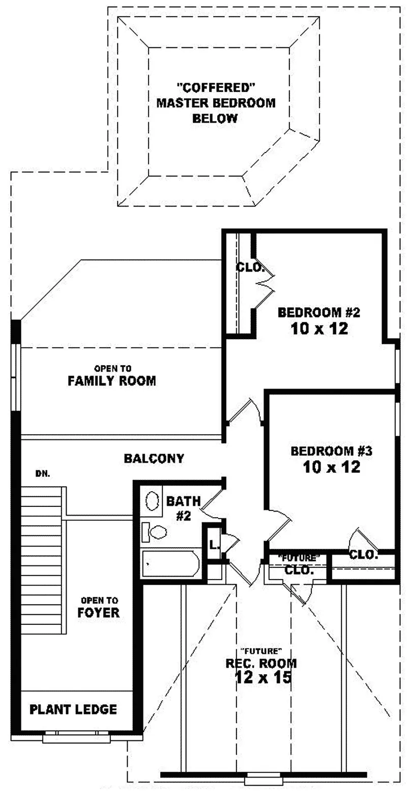 Southern House Plan Second Floor - Berkman Narrow Lot Home 087D-0216 - Search House Plans and More
