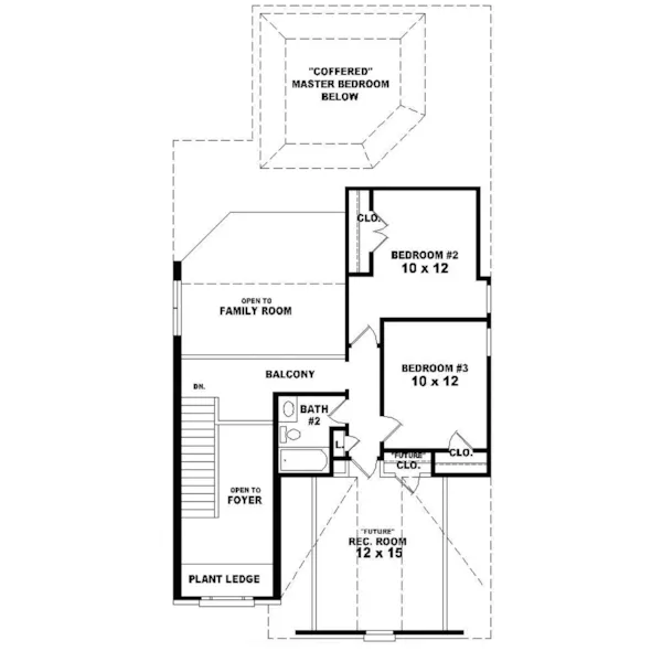 Traditional House Plan Second Floor - Berkman Narrow Lot Home 087D-0216 - Search House Plans and More