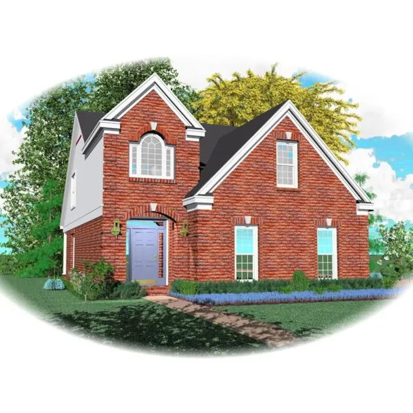 Traditional Brick Home Is Perfect For A Narrow Lot