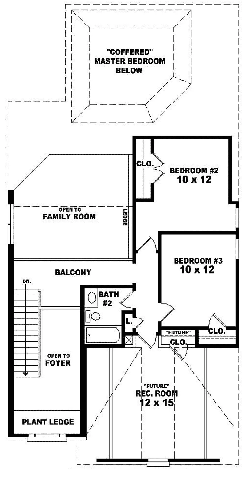 Traditional House Plan Second Floor - Tatiana Narrow Lot Home 087D-0217 - Shop House Plans and More