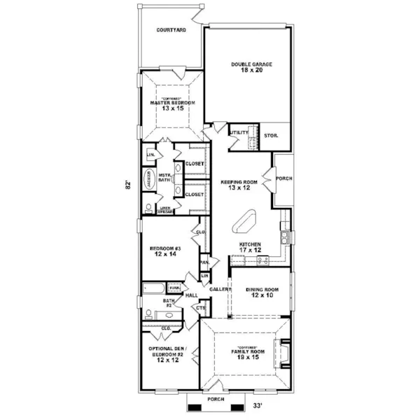 Neoclassical House Plan First Floor - Herefordshire Neoclassical Home 087D-0221 - Search House Plans and More