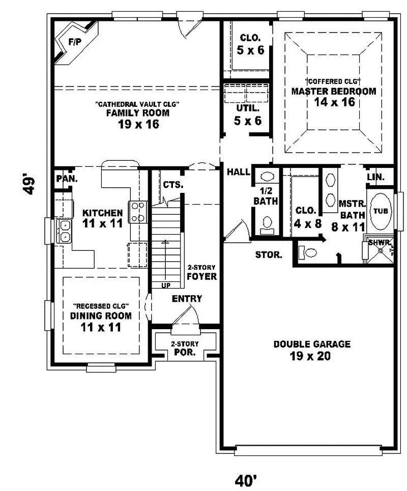 European House Plan First Floor - Failoni Park Traditional Home 087D-0225 - Search House Plans and More