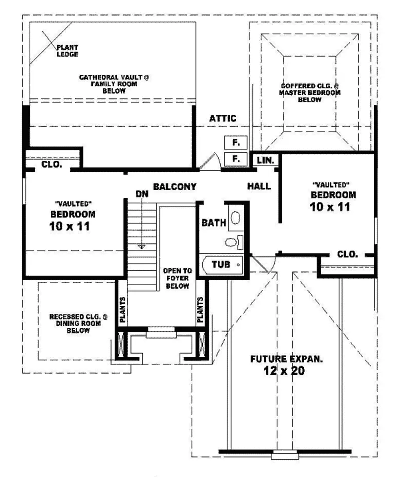 European House Plan Second Floor - Failoni Park Traditional Home 087D-0225 - Search House Plans and More