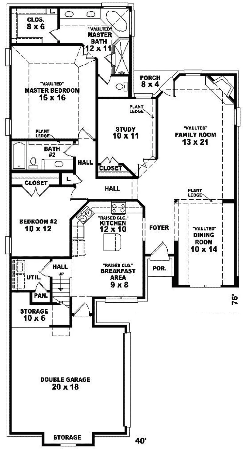 European House Plan First Floor - Russell Gardens Traditional 087D-0231 - Shop House Plans and More