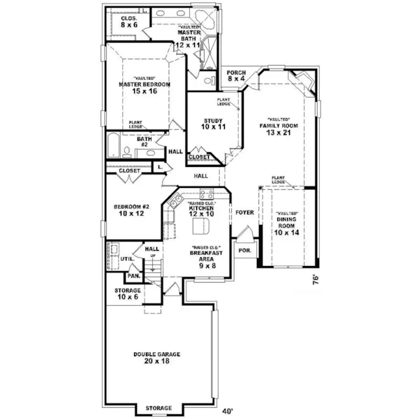 European House Plan First Floor - Russell Gardens Traditional 087D-0231 - Shop House Plans and More