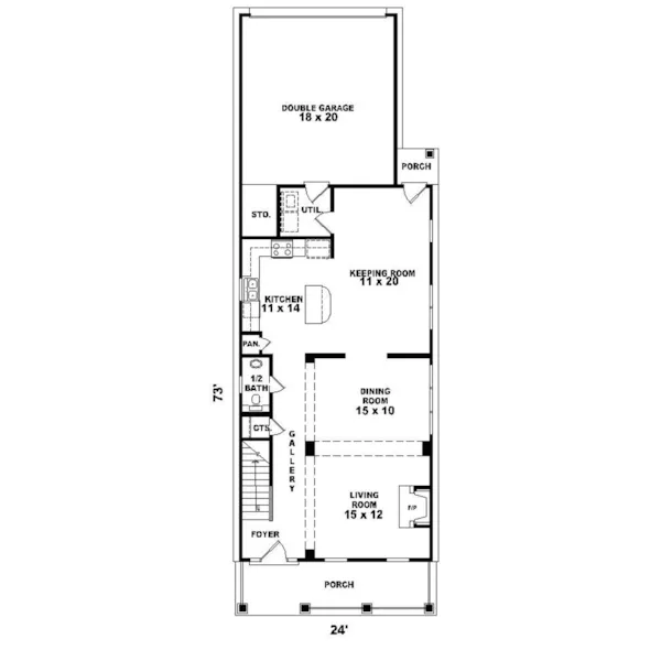 Traditional House Plan First Floor - Longwood Southern Home 087D-0244 - Shop House Plans and More