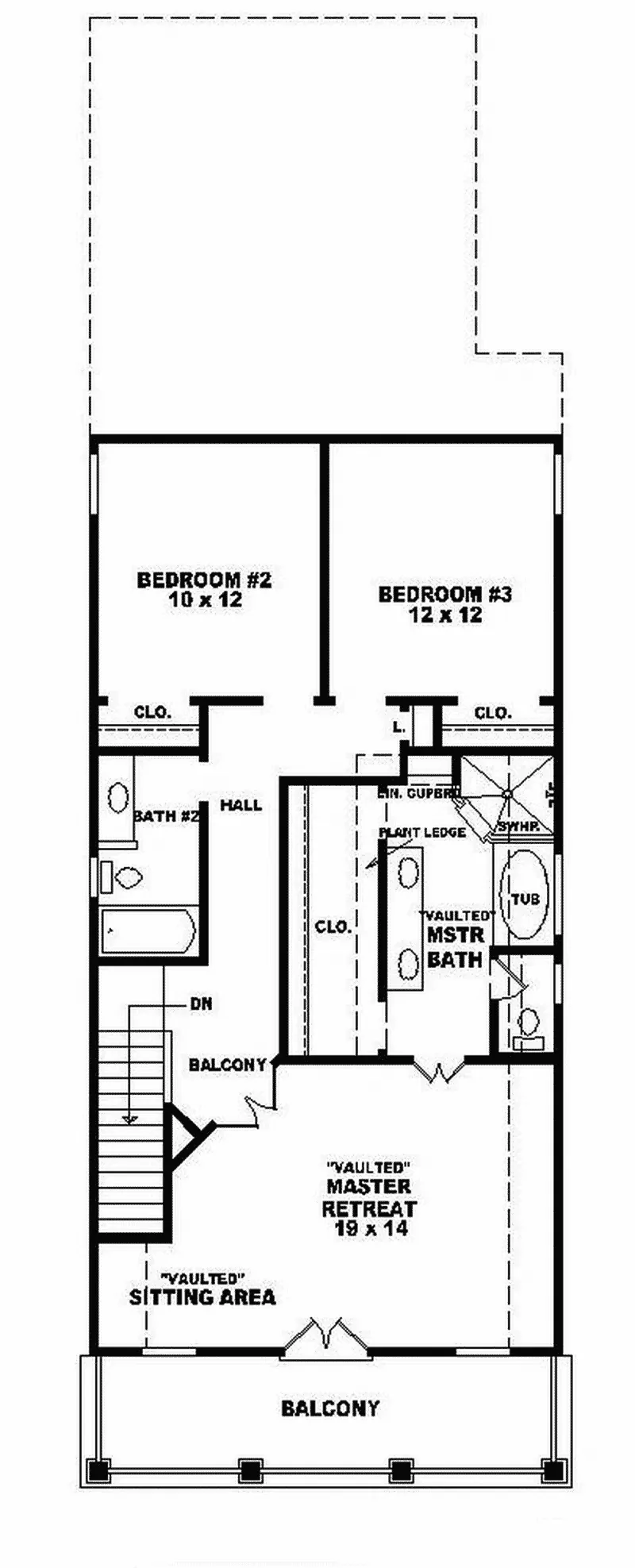 Vacation House Plan Second Floor - Longwood Southern Home 087D-0244 - Shop House Plans and More