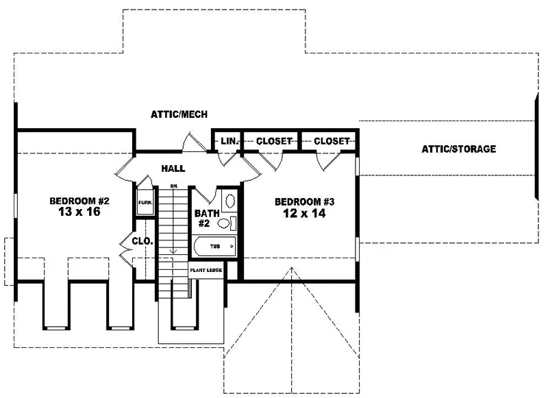 Cabin & Cottage House Plan Second Floor - Juniper Forest Country Home 087D-0247 - Search House Plans and More