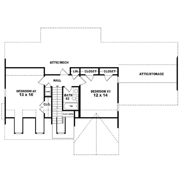 Traditional House Plan Second Floor - Juniper Forest Country Home 087D-0247 - Search House Plans and More