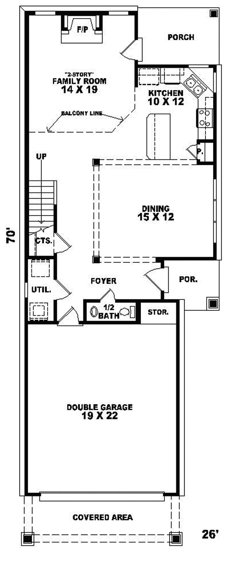 Southern Plantation House Plan First Floor - Lake Meade Vacation Home 087D-0252 - Shop House Plans and More