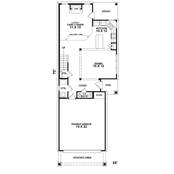 Vacation House Plan First Floor - Lake Meade Vacation Home 087D-0252 - Shop House Plans and More