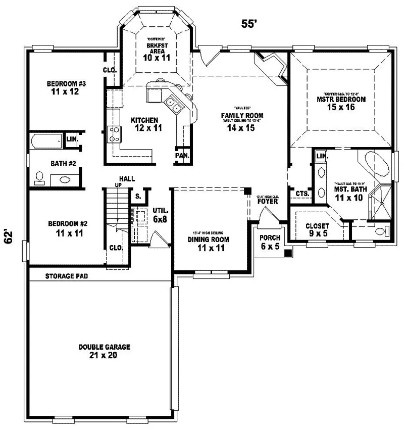 Southern House Plan First Floor - Halifax Grove Traditional Home 087D-0268 - Search House Plans and More