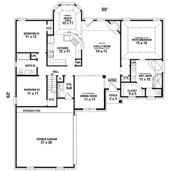 Country House Plan First Floor - Halifax Grove Traditional Home 087D-0268 - Search House Plans and More