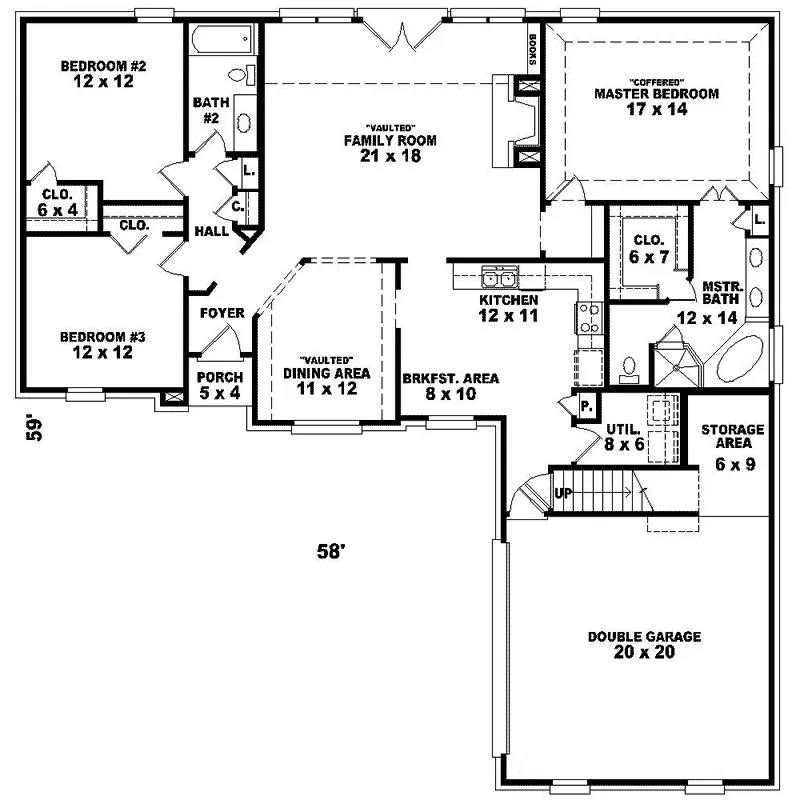 Country House Plan First Floor - Cyndi Traditional Home 087D-0271 - Search House Plans and More