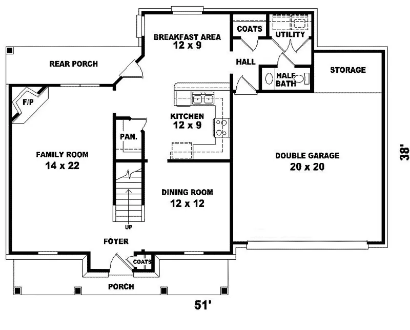 Traditional House Plan First Floor - Parkinson Country Home 087D-0273 - Shop House Plans and More