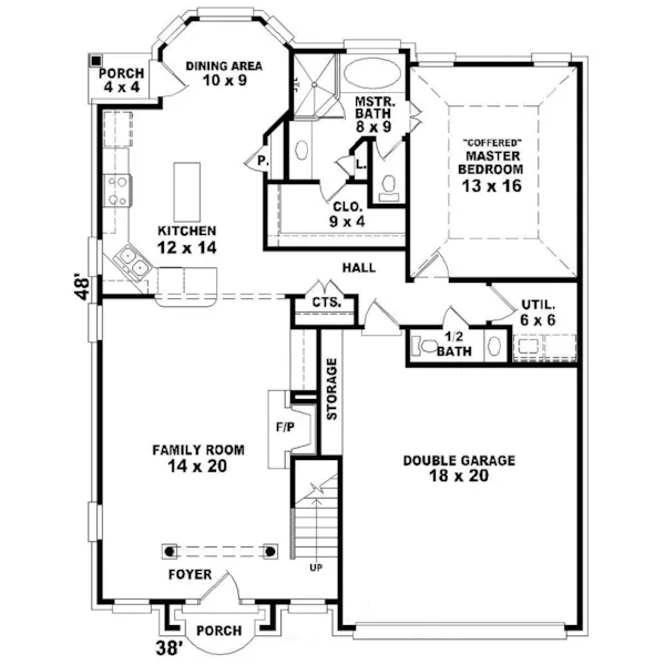 Greek Revival House Plan First Floor - Harper Run Traditional Home 087D-0283 - Search House Plans and More