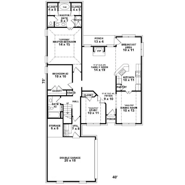 Southern House Plan First Floor - Loxley Mill Traditional Home 087D-0287 - Shop House Plans and More