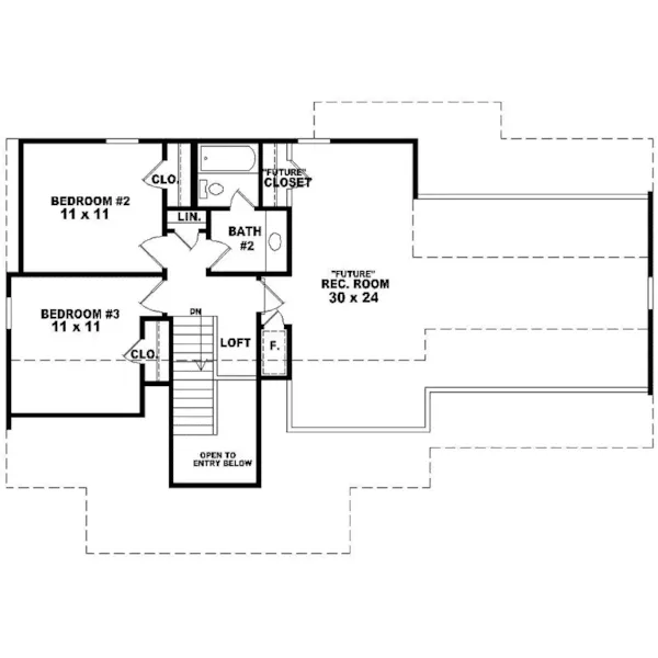 Neoclassical House Plan Second Floor - Wickford Way Colonial Home 087D-0289 - Shop House Plans and More