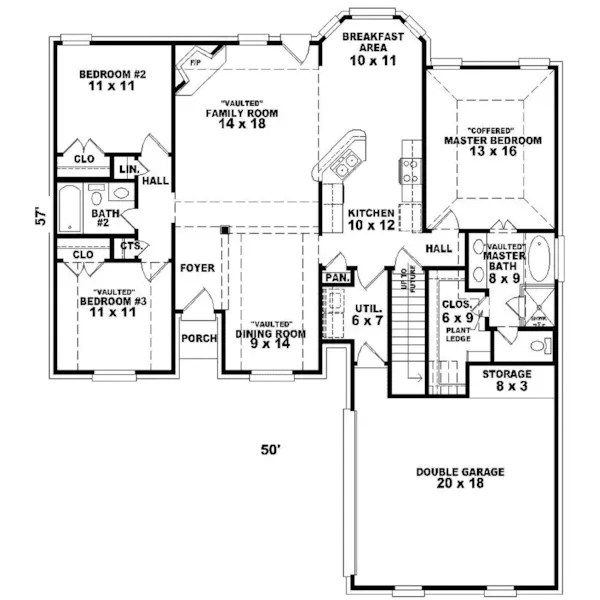 European House Plan First Floor - Diamante Traditional Home 087D-0304 - Search House Plans and More