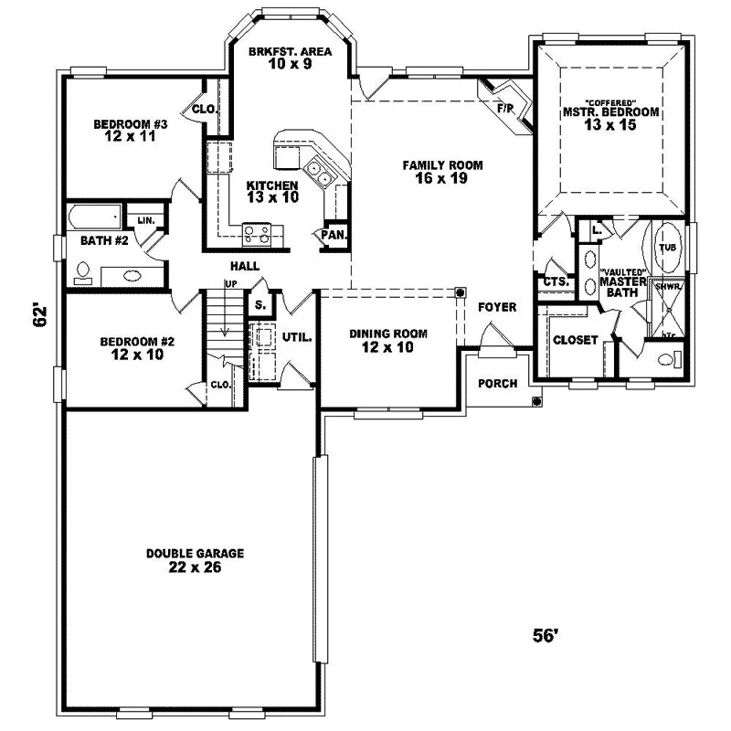 European House Plan First Floor - Marvin Traditional Home 087D-0307 - Shop House Plans and More