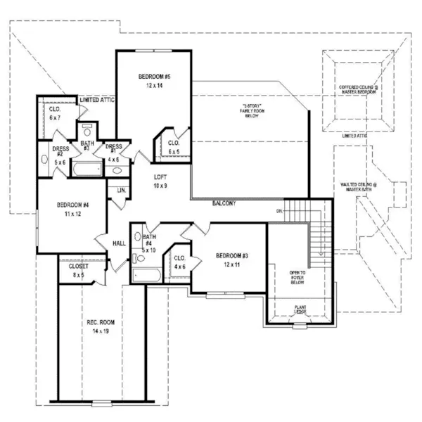 Country House Plan Second Floor - Green Ledge Southern Home 087D-0309 - Search House Plans and More