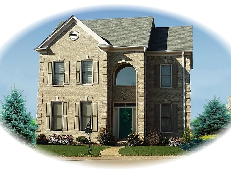 Two-Story Arched Entry Adds Elegance