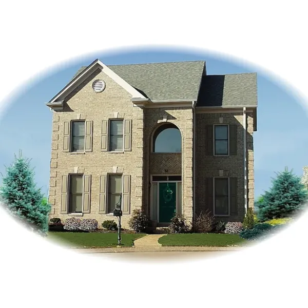 Two-Story Arched Entry Adds Elegance