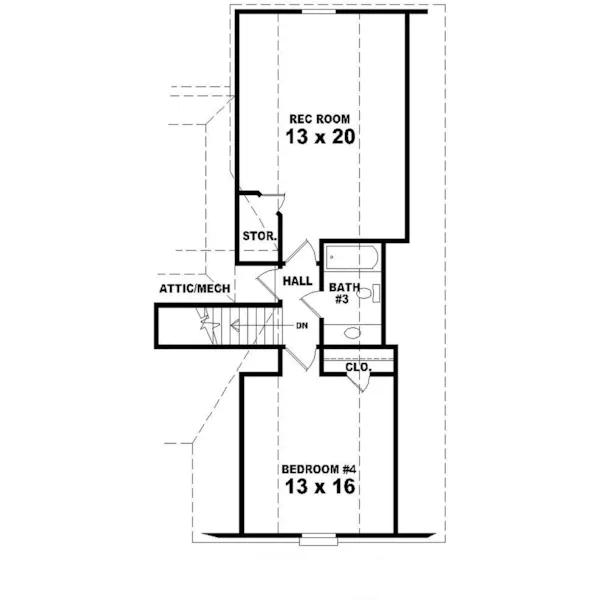 Colonial House Plan Second Floor - Cupples Place Traditional Home 087D-0319 - Search House Plans and More