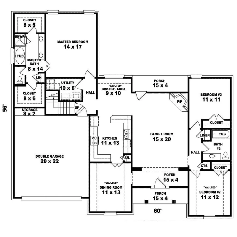 Traditional House Plan First Floor - Taunton Country Home 087D-0323 - Shop House Plans and More