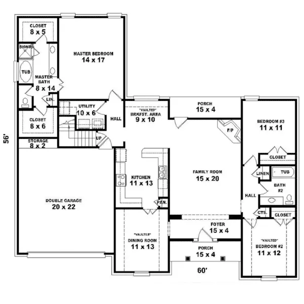 Country House Plan First Floor - Taunton Country Home 087D-0323 - Shop House Plans and More