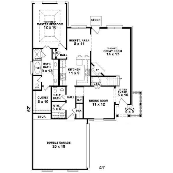 Traditional House Plan First Floor - Darwin Pointe European Home 087D-0324 - Search House Plans and More