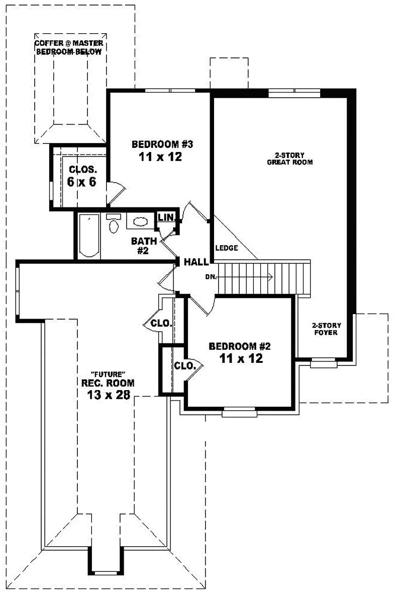 Southern House Plan Second Floor - Darwin Pointe European Home 087D-0324 - Search House Plans and More