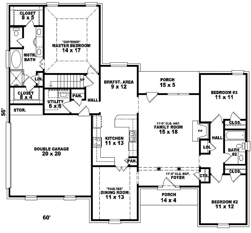 Country House Plan First Floor - Dromara Traditional Home 087D-0328 - Search House Plans and More