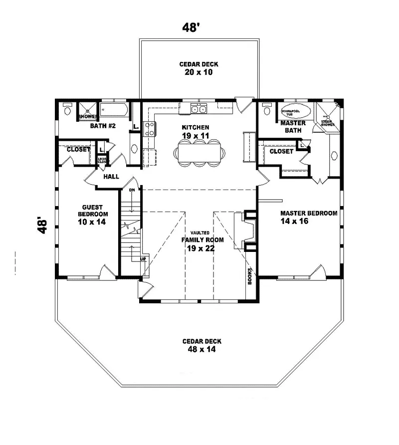 Vacation House Plan First Floor - Parsonage Rustic Home 087D-0330 - Shop House Plans and More