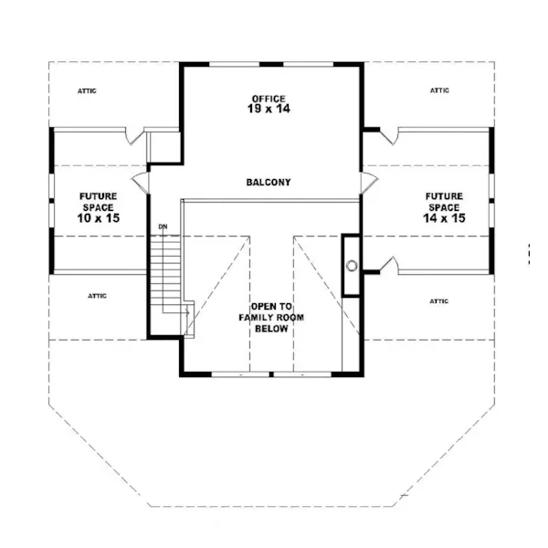 Mountain House Plan Second Floor - Parsonage Rustic Home 087D-0330 - Shop House Plans and More