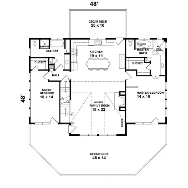 First Floor - 087D-0331 - Shop House Plans and More