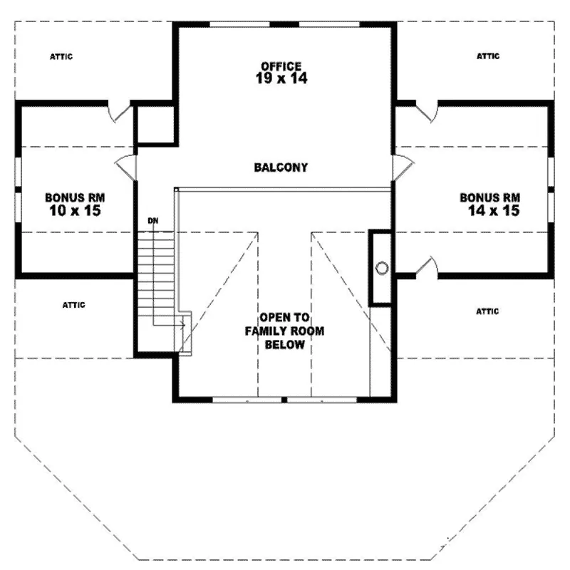 Second Floor - 087D-0331 - Shop House Plans and More