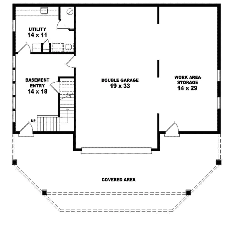 Lower Level Floor - 087D-0331 - Shop House Plans and More