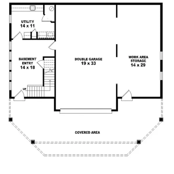 Lower Level Floor - 087D-0331 - Shop House Plans and More