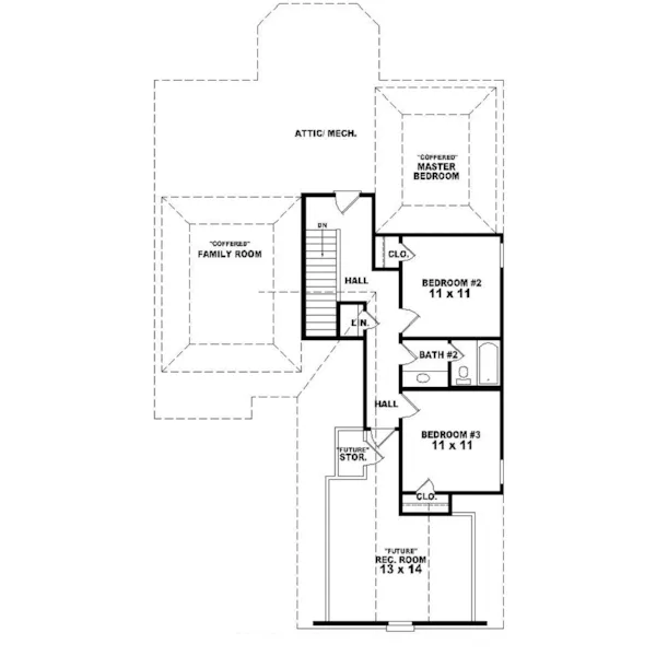 Country House Plan Second Floor - Callaway Traditional Home 087D-0334 - Search House Plans and More