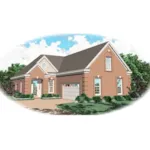 Beautiful Brick Siding Adorns This Traditional Design