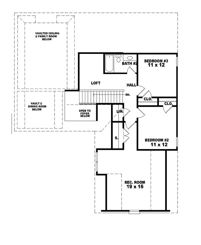 Country House Plan Second Floor - Devion Traditional Home 087D-0355 - Search House Plans and More